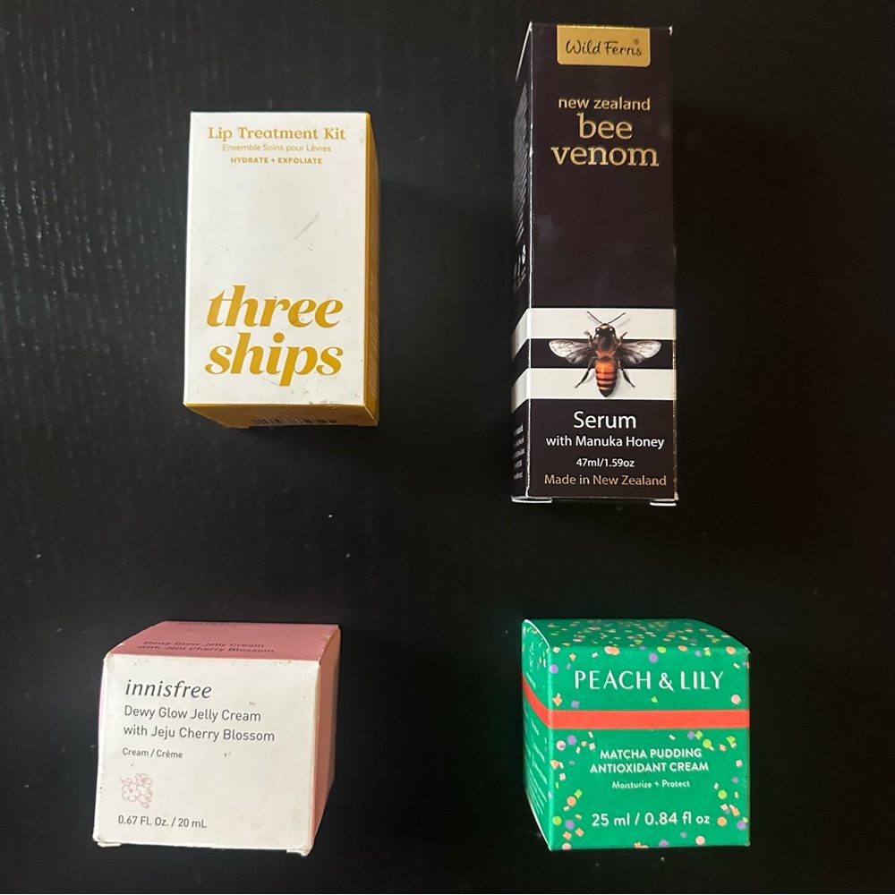 Beauty Skincare Bundle Lot: Three Ships, Peach & Lily, innisfree, Wild Ferns Bee
